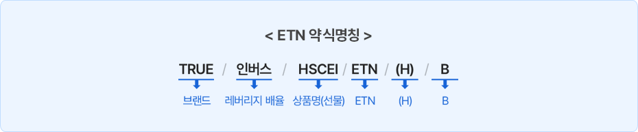 ETN 약식명칭에 대한 설명으로 구성된 PC 이미지
